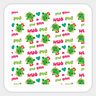 Kawaii Cactus Neck Gaiter Hug Me Cactus Neck Gator Sticker